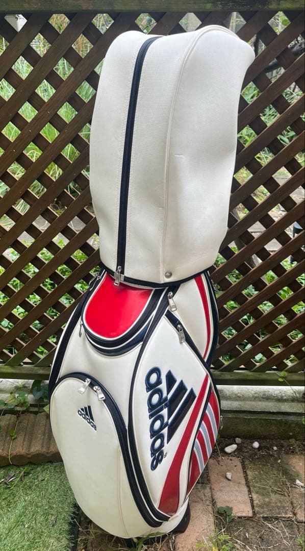adidas ゴルフバッグ・キャディバッグ ホワイトレッド