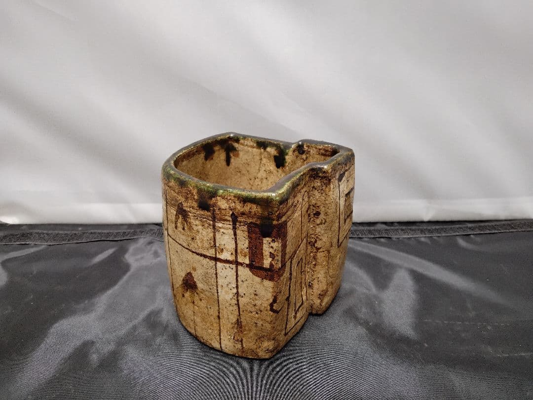 織部扇形向付　保存箱有　M１２６１