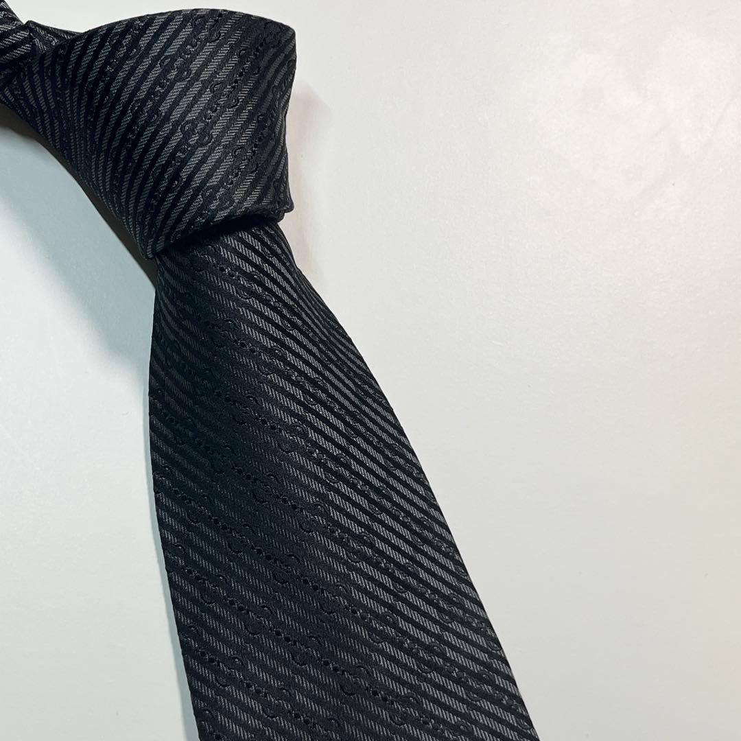 希少✨極美品✨GUCCI グッチ ネクタイ GG柄 ストライプ　シルク