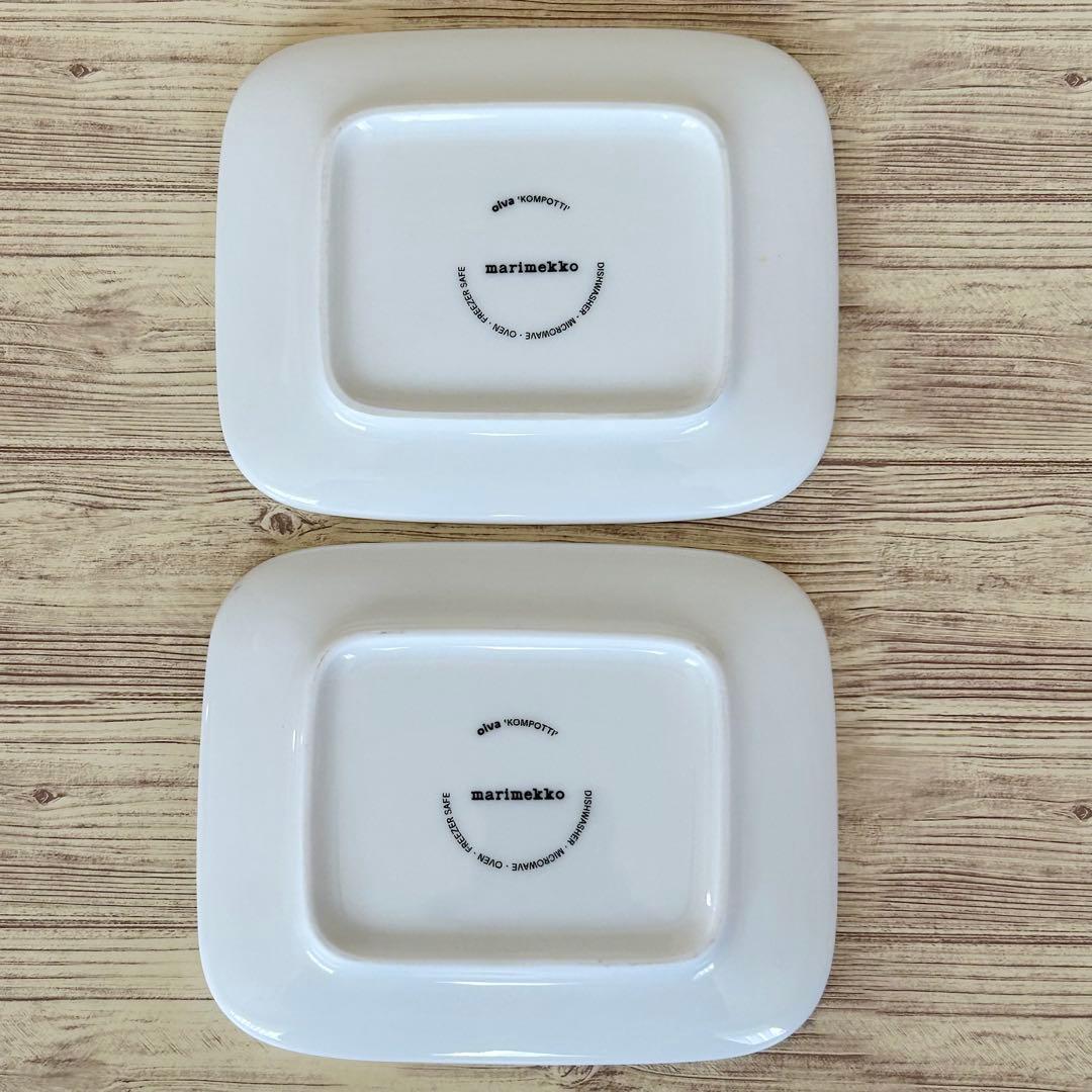 セール❗️marimekkoマリメッコ コンポッティ スクエアプレート2枚セット