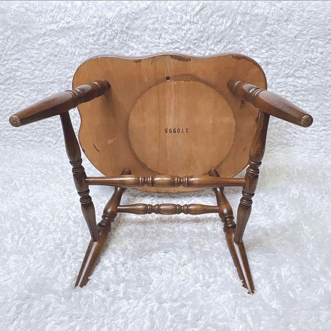 飛騨産業 ウィンザーチェア アーム ダイニングチェア レトロ キツツキマーク ②