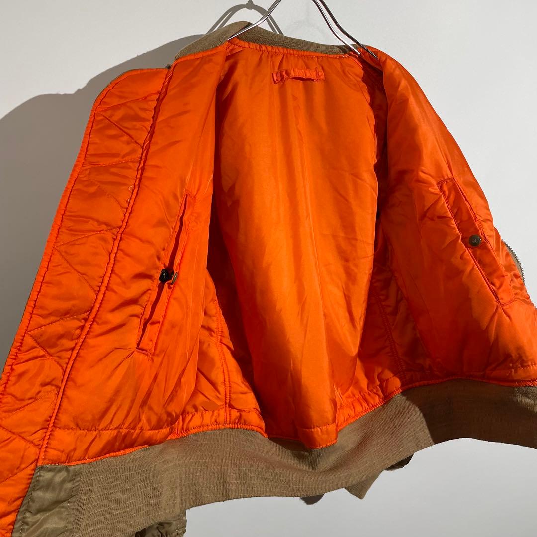 90s ALPHA MA-1 フライトジャケット　ミリタリー　米軍　USA製　S