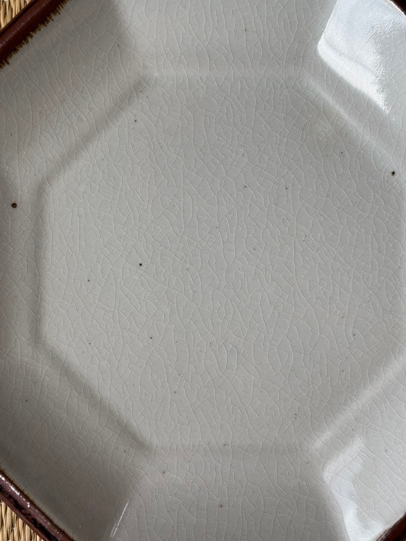 昇陽窯　丹波　立杭　八角皿　白　未使用　釉薬貫入民藝　角皿　6枚セット