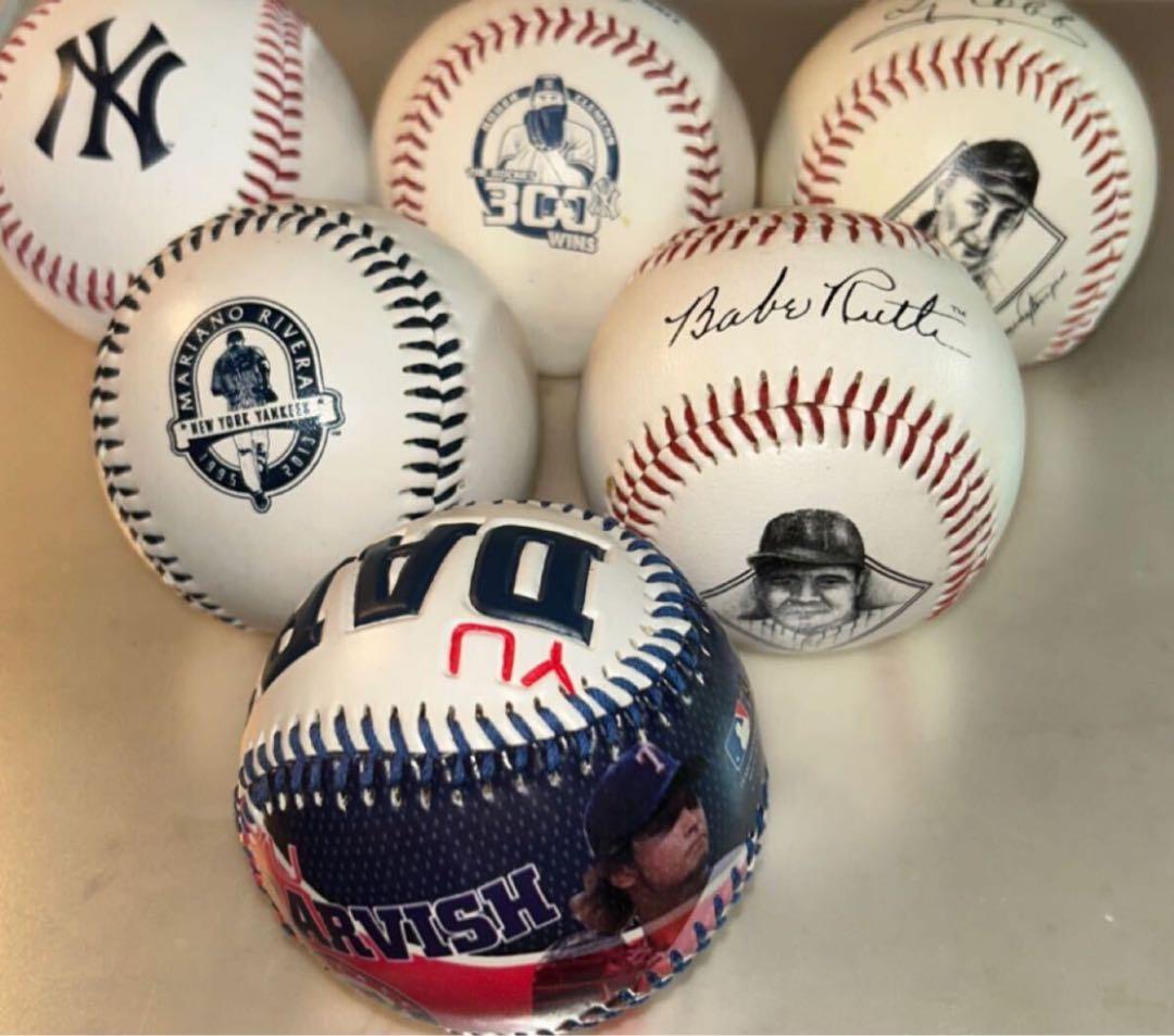 【祝MLB殿堂入り】N.Y イチロー直筆サインボール他MLB記念ボール6個セット