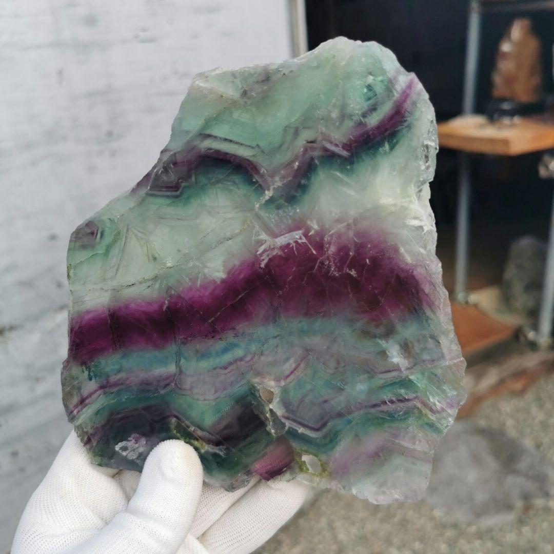 フローライト　722グラム　鑑賞石　石 置物　オブジェ　インテリア
