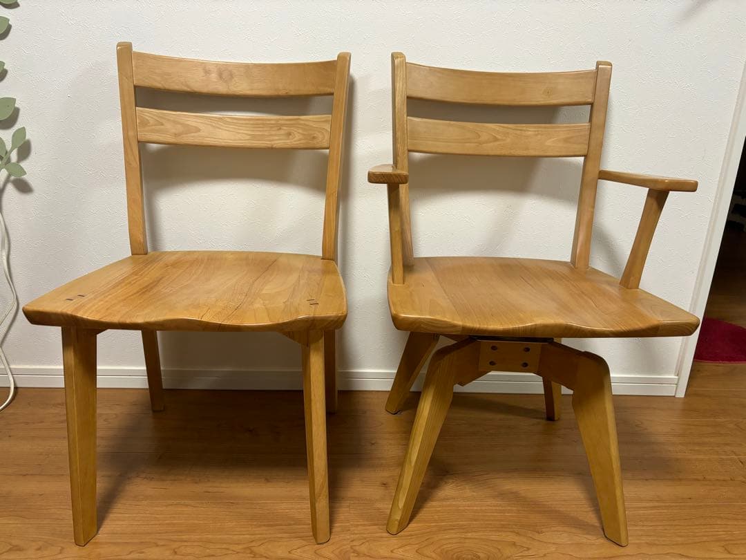 【お引取り限定】木製チェア 4脚セット