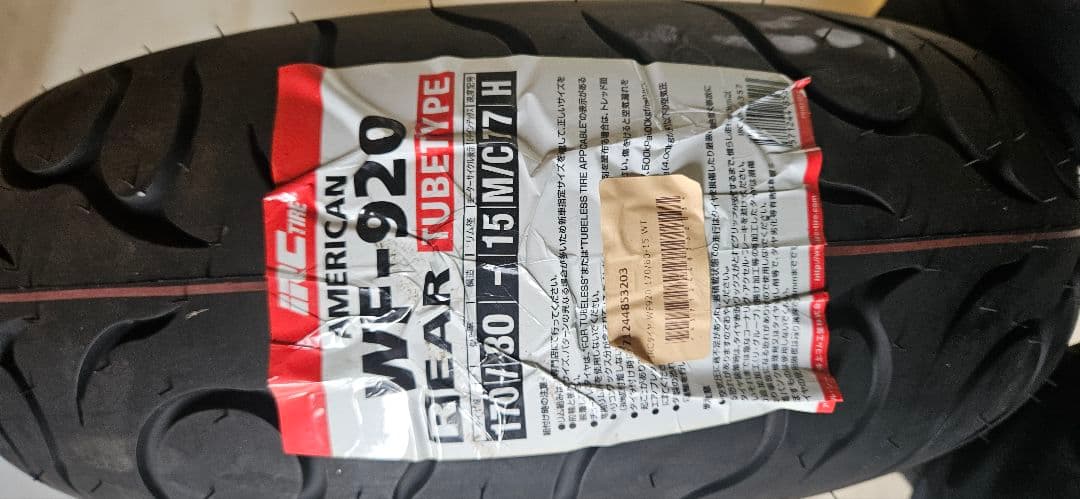 新品バイクタイヤ 170/80-15 M/C 77 H