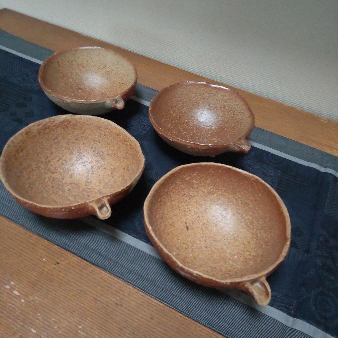 ミツ脚 片口 4ケセット 備前焼 17
