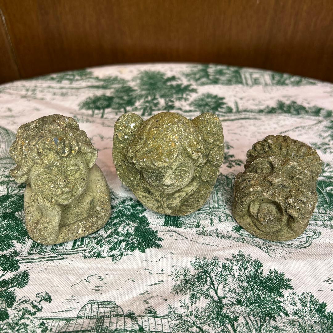 稀少廃盤　ワンダーデコール　ストーンポットフィート エンジェル ３個セット