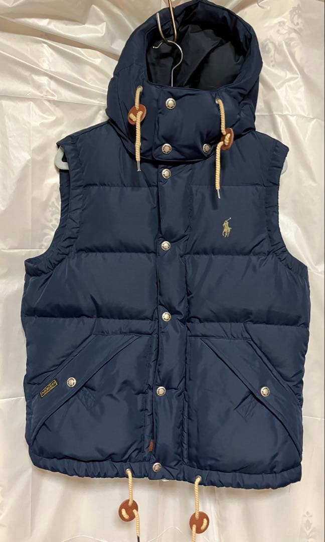 Polo Ralph Lauren フード付ダウンベストＳ美品ポロラルフローレン