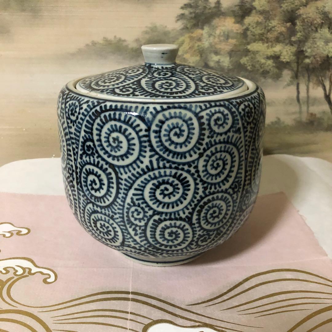 [茶道具] 古伊万里 総蛸唐草水指