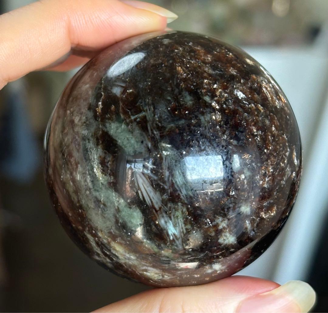 レア　高品質　ゴールド牡丹マイカ　スフィア