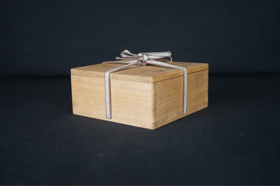 金田鹿男 三島手平茶碗 共箱 茶道具