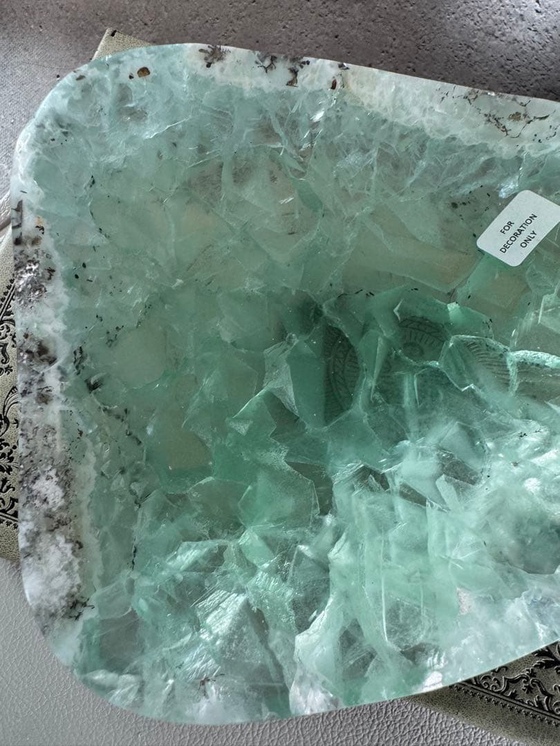 ナチュラル感ある　美しい　万能　フローライト　ボウル　グリーン　デンドリック入り