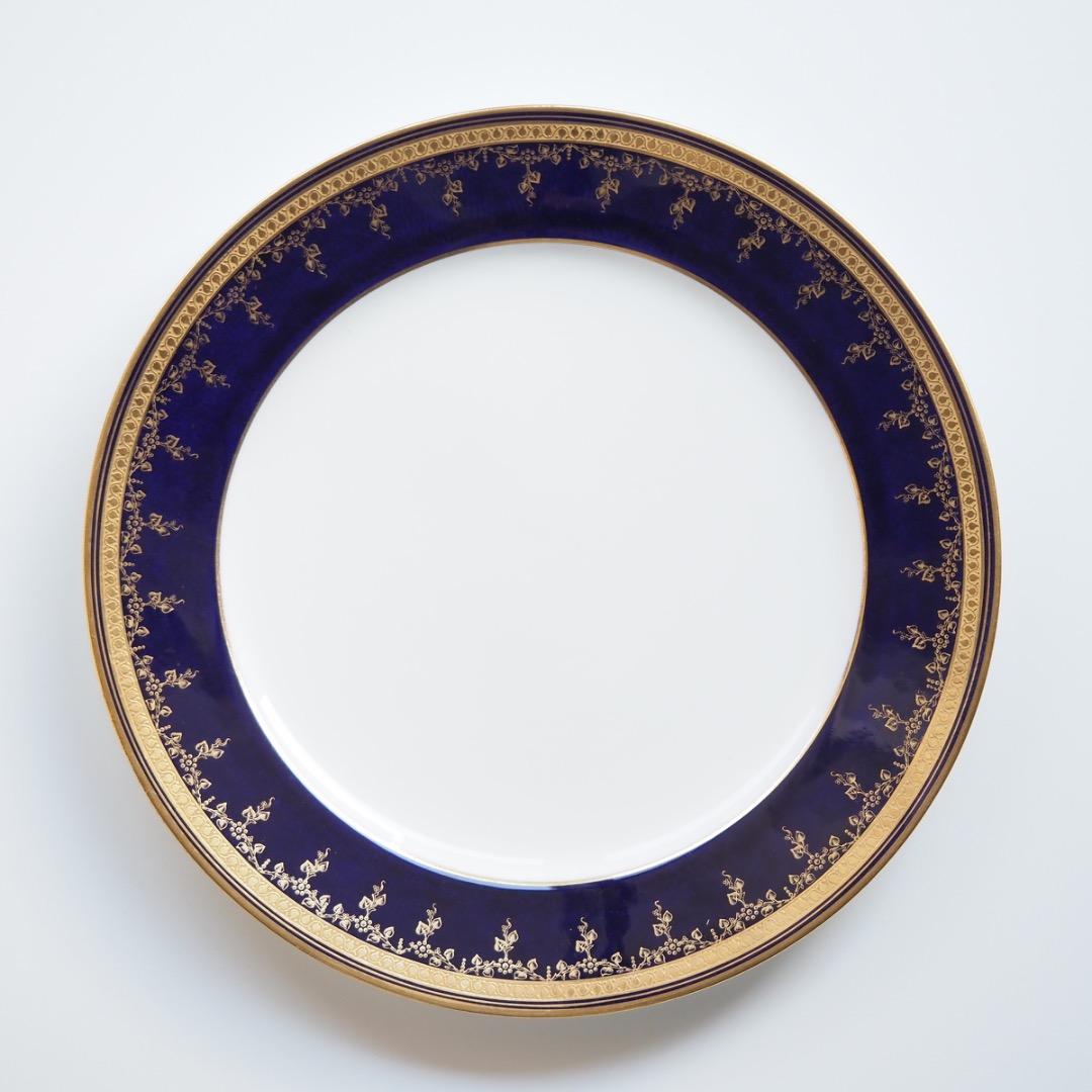 コウルドン 藍地金彩 プレート 径258mm / N83G Cauldon