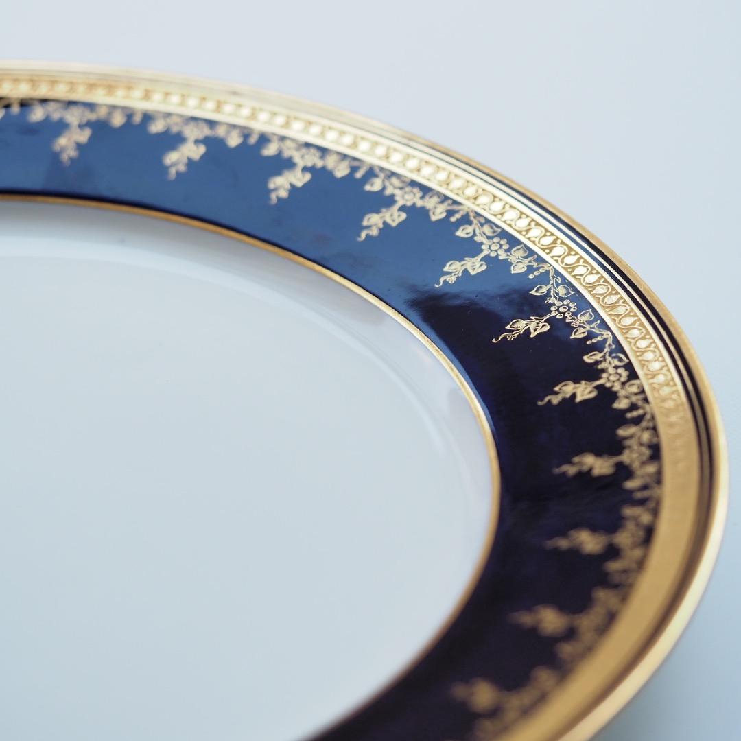 コウルドン 藍地金彩 プレート 径258mm / N83G Cauldon