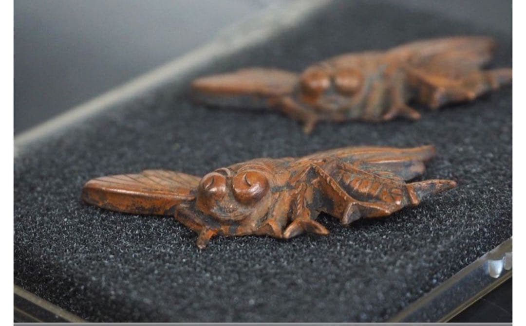 送料無料　細密　オオスズメバチ　目貫　刀装具　刀剣美術