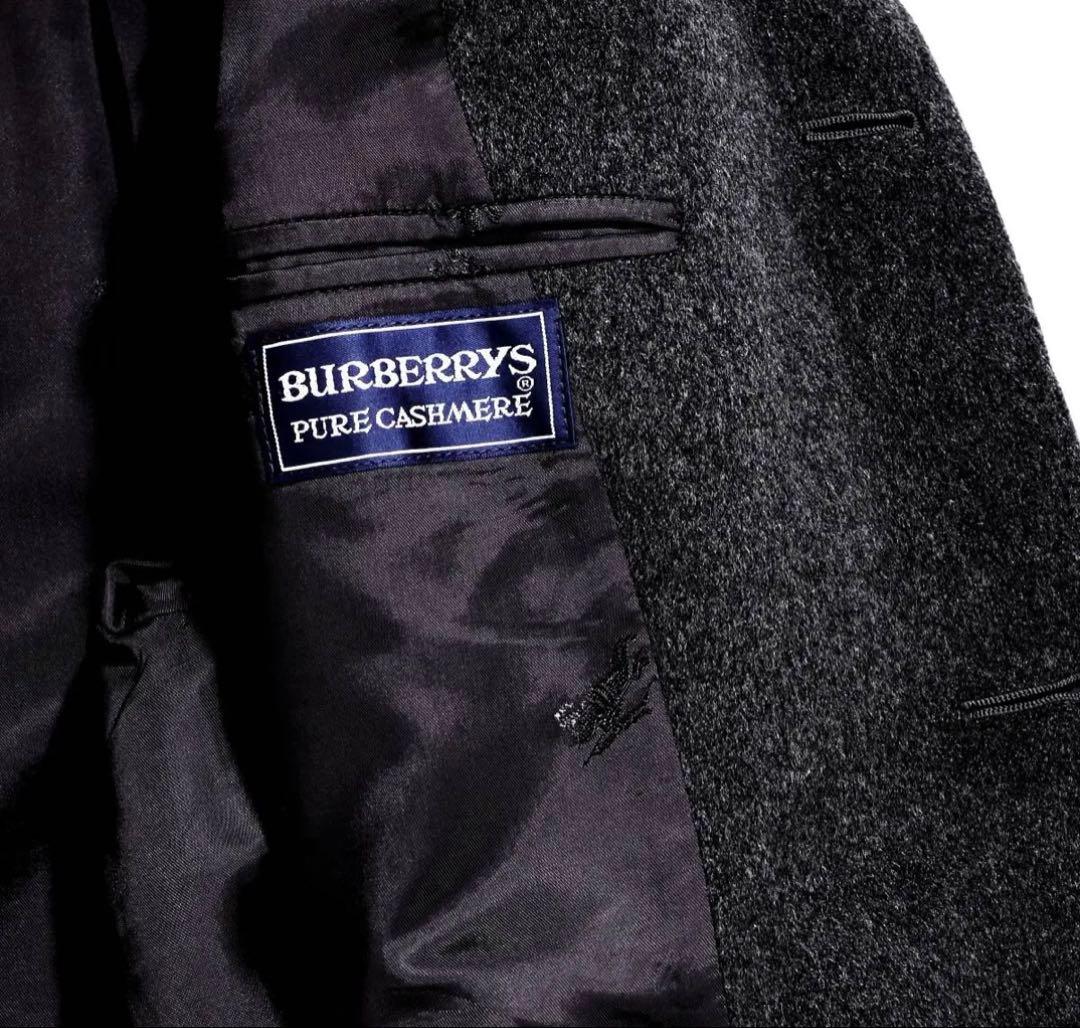 80s BURBERRY カシミヤ 100% コート 50