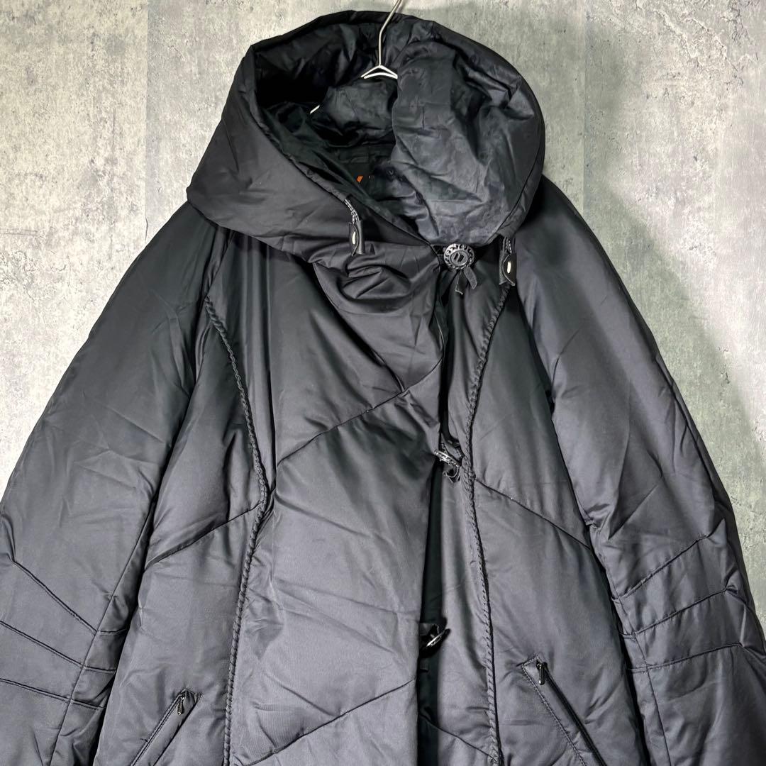 高級 EVEX by KRIZIA ダウン ロングコート Aライン 黒 フード