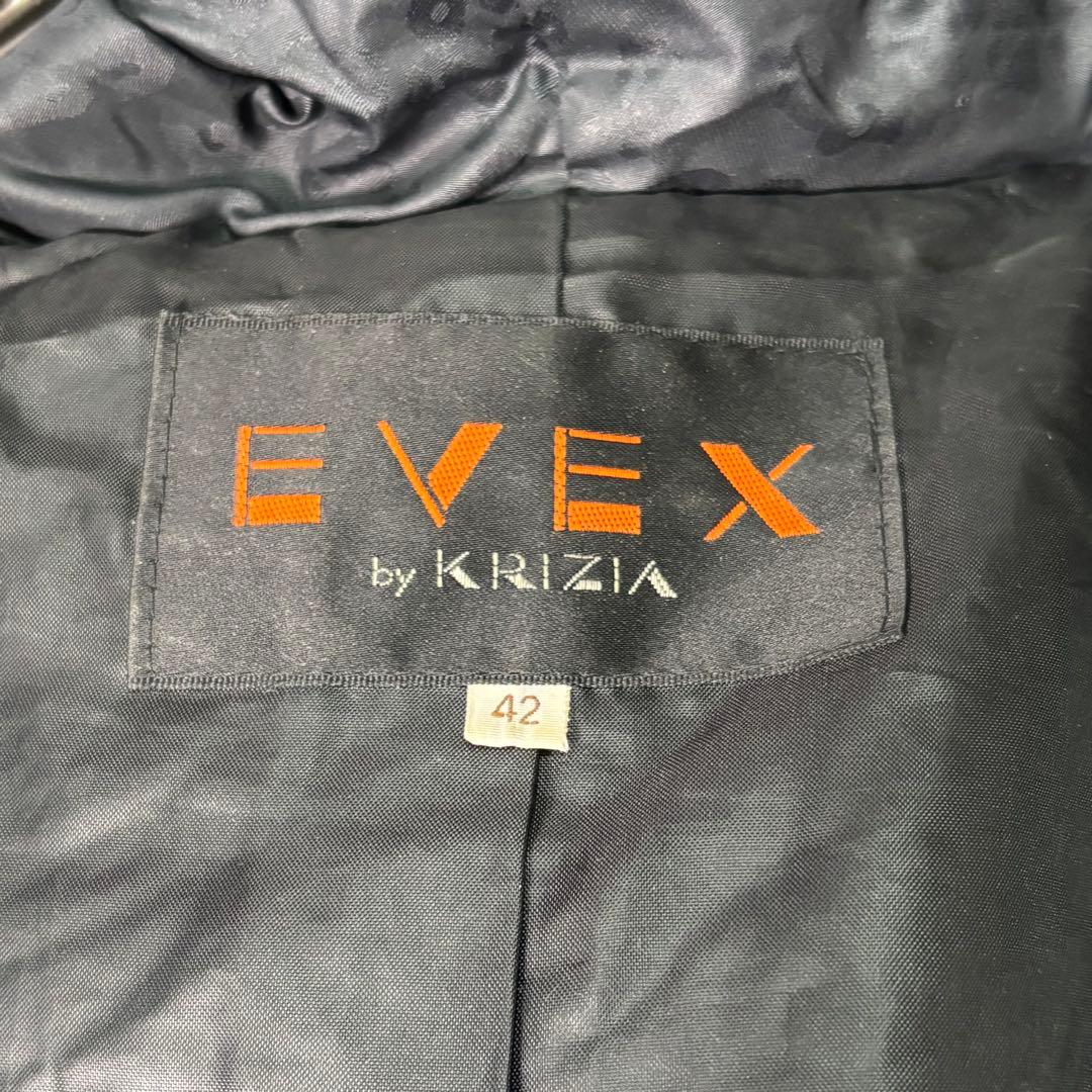 高級 EVEX by KRIZIA ダウン ロングコート Aライン 黒 フード