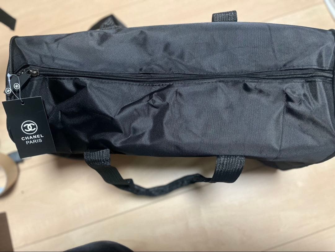 CHANEL ブラック ボストンバッグ