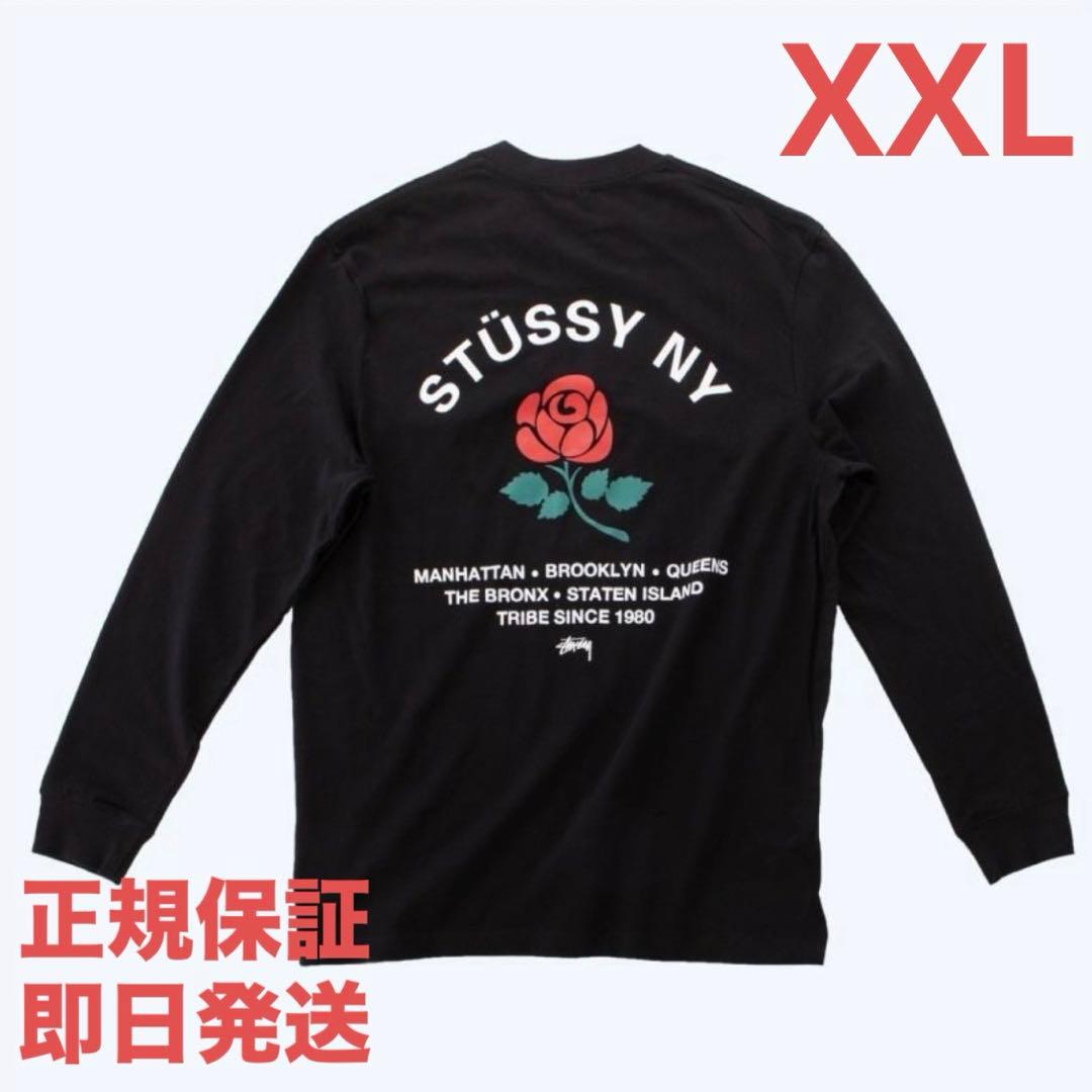 ❗️期間限定SALE❗️ステューシー ブルックリン ローズ ロング Tシャツ黒XXL