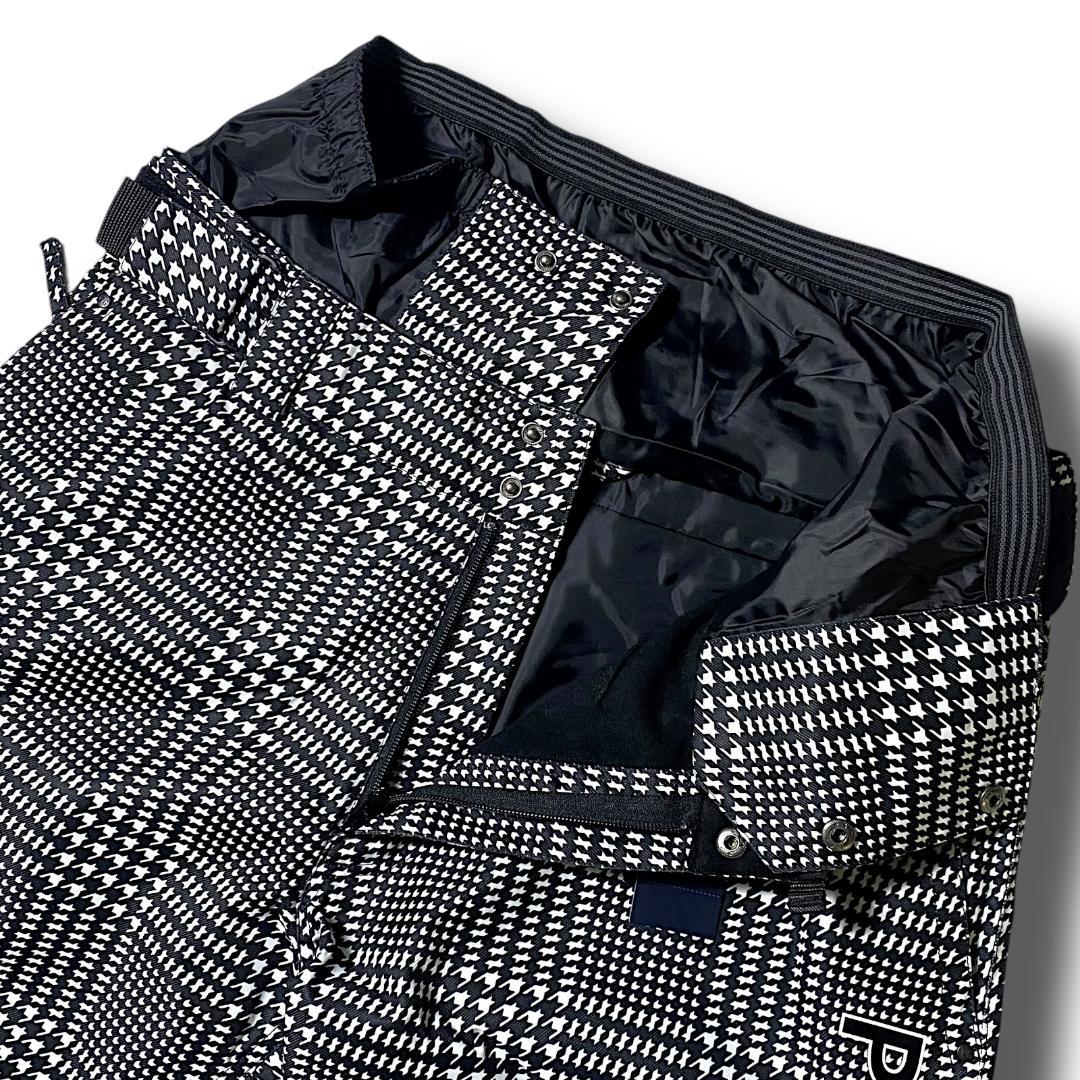 定価10.6万 L パーリーゲイツ 千鳥格子柄 スノーウェア スノボ 上下セット