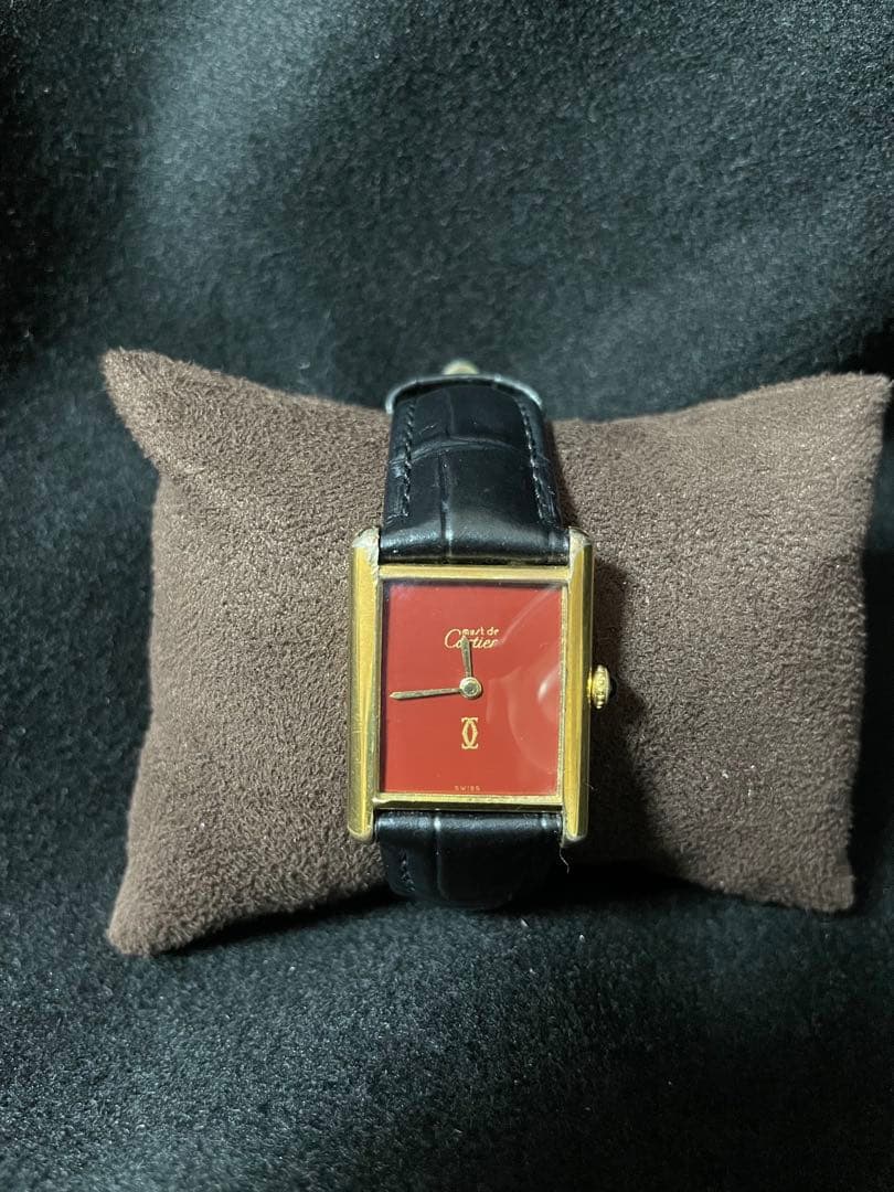 価格交渉可カルティエ　マストタンク　LM バーガンディ手巻きOH 2025年9月