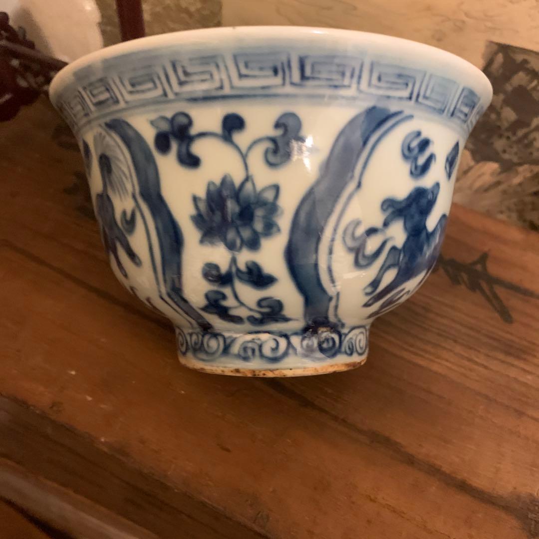 中国美術 古麒麟　清の時代康煕　椀　154