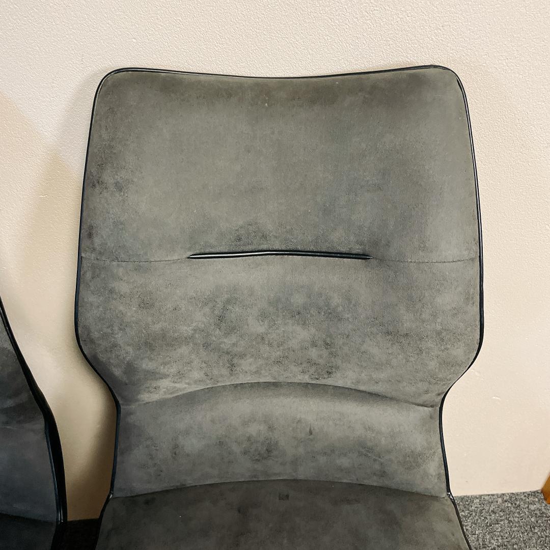 ４脚　セラミクス GY ラウンドチェア　オートリターン式　回転　ダイニングチェア