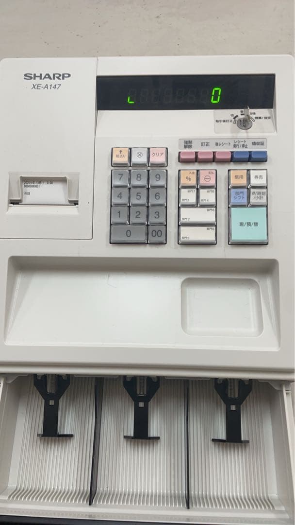 美品　レジスター　XE-A147 w ホワイト　白　ロール