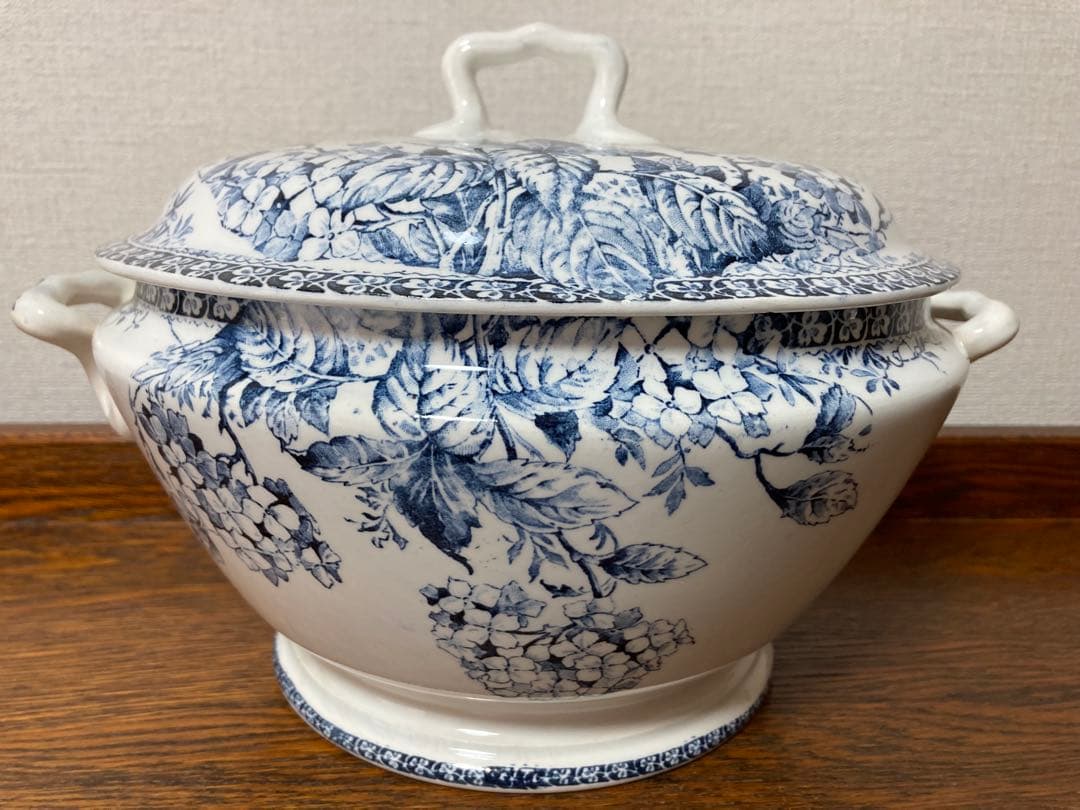 フランスアンティーク☆ジアンGienチューリーン紫陽花スーピエール