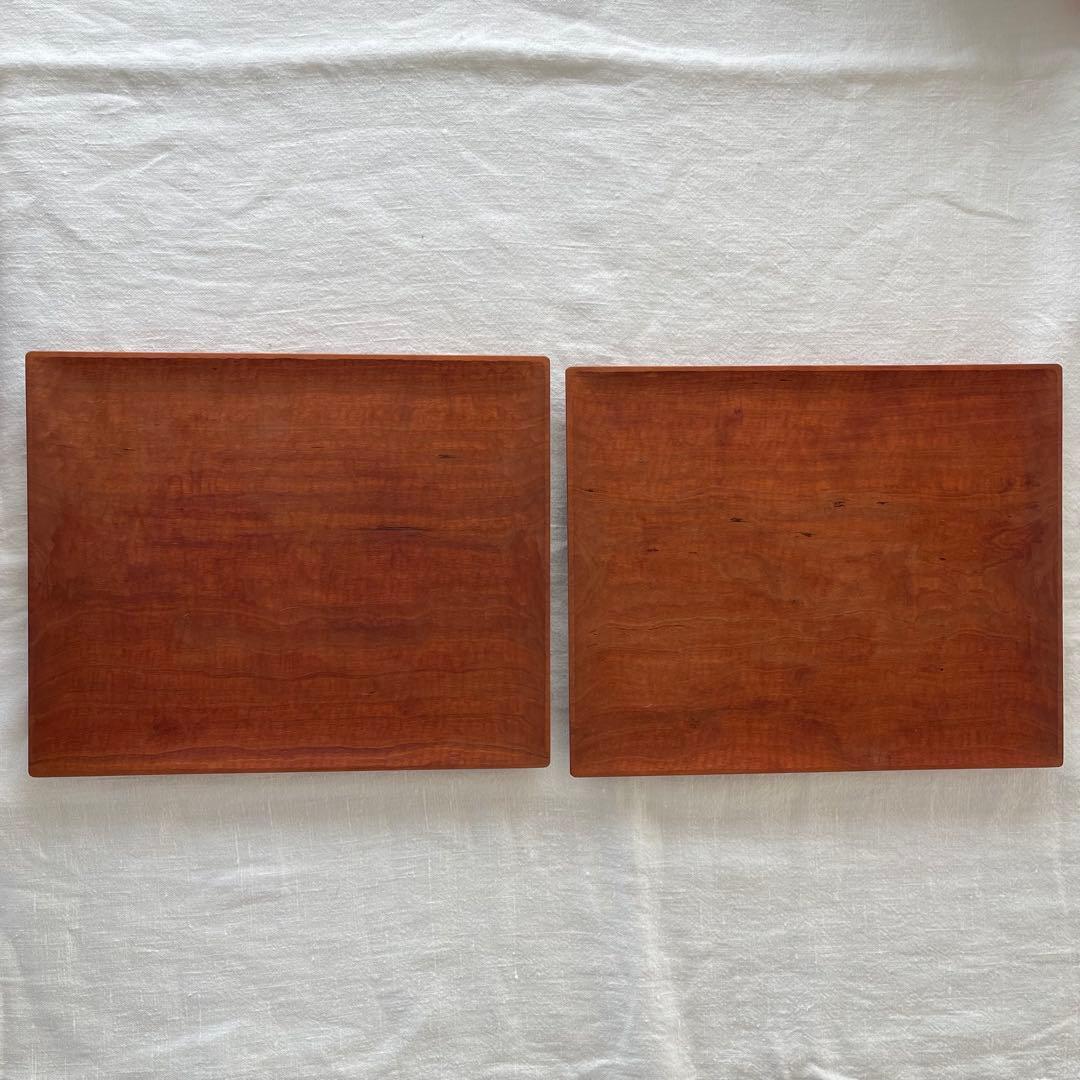 川端健夫さん プレート チェリー 2枚