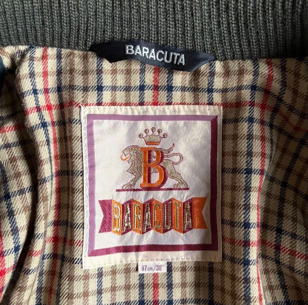 【90s BARACUTA】カシミア　G9 スイングトップ　裏地チェック　短丈
