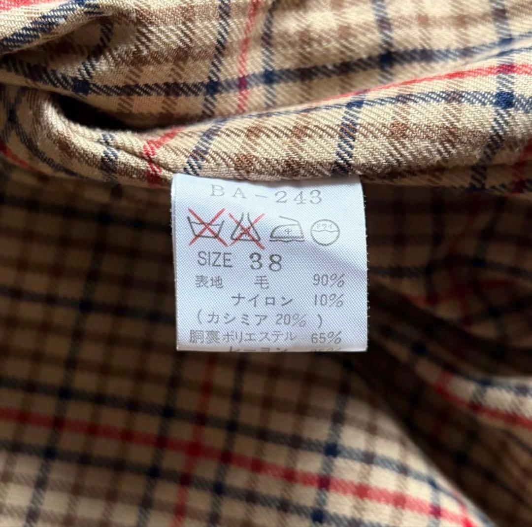 【90s BARACUTA】カシミア　G9 スイングトップ　裏地チェック　短丈