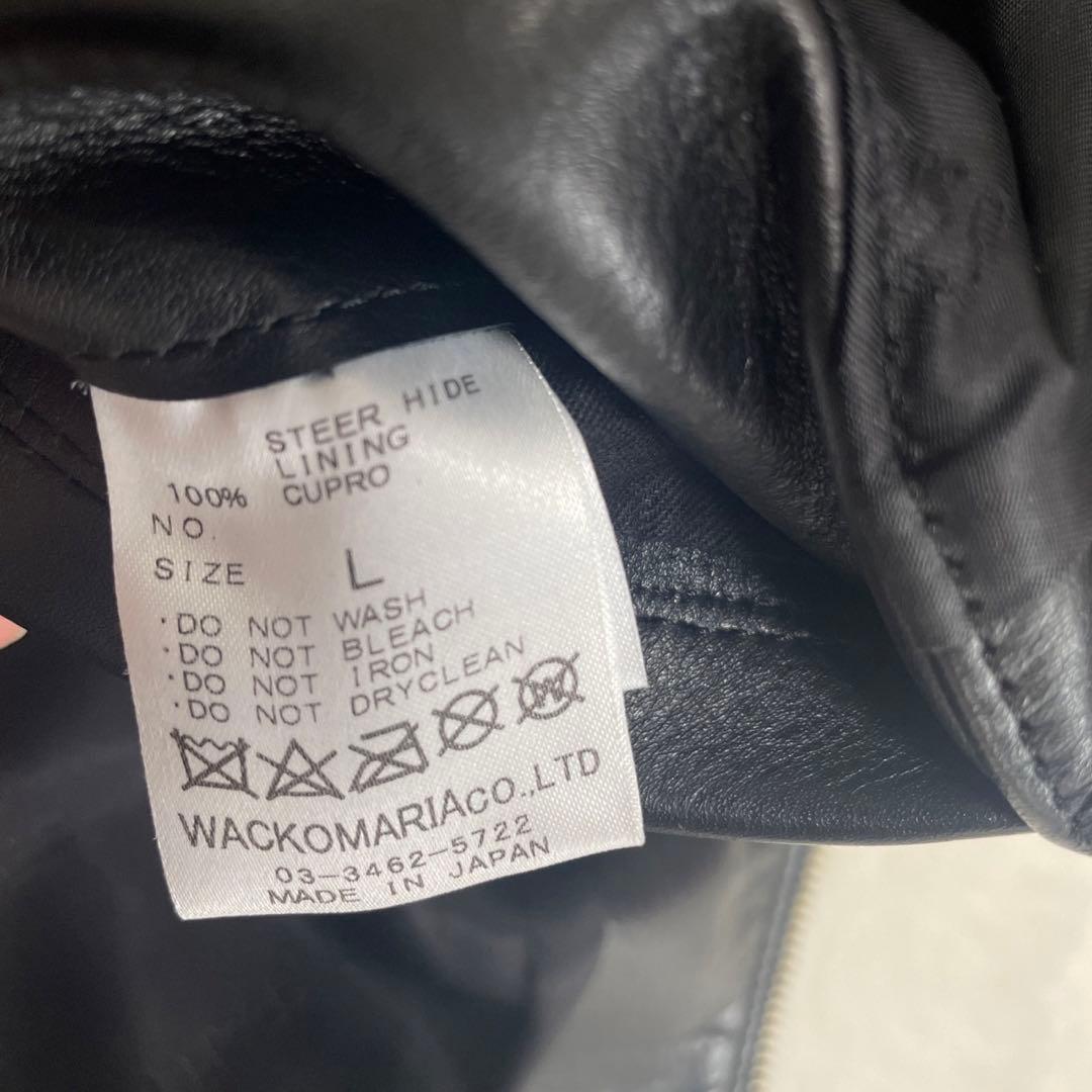 美品WACKO MARIA Lシングル ライダースジャケット 牛革 本革日本製