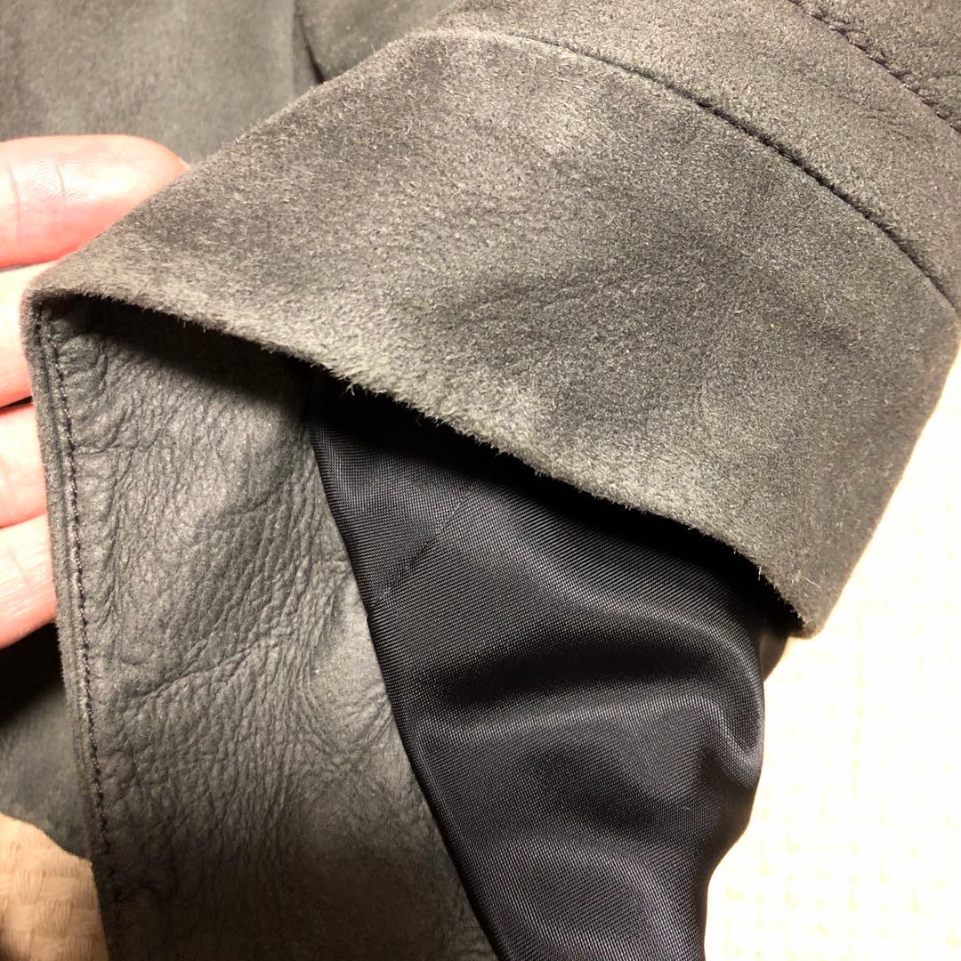 ヘルムートラング グレー ペーパーレザー ジャケット