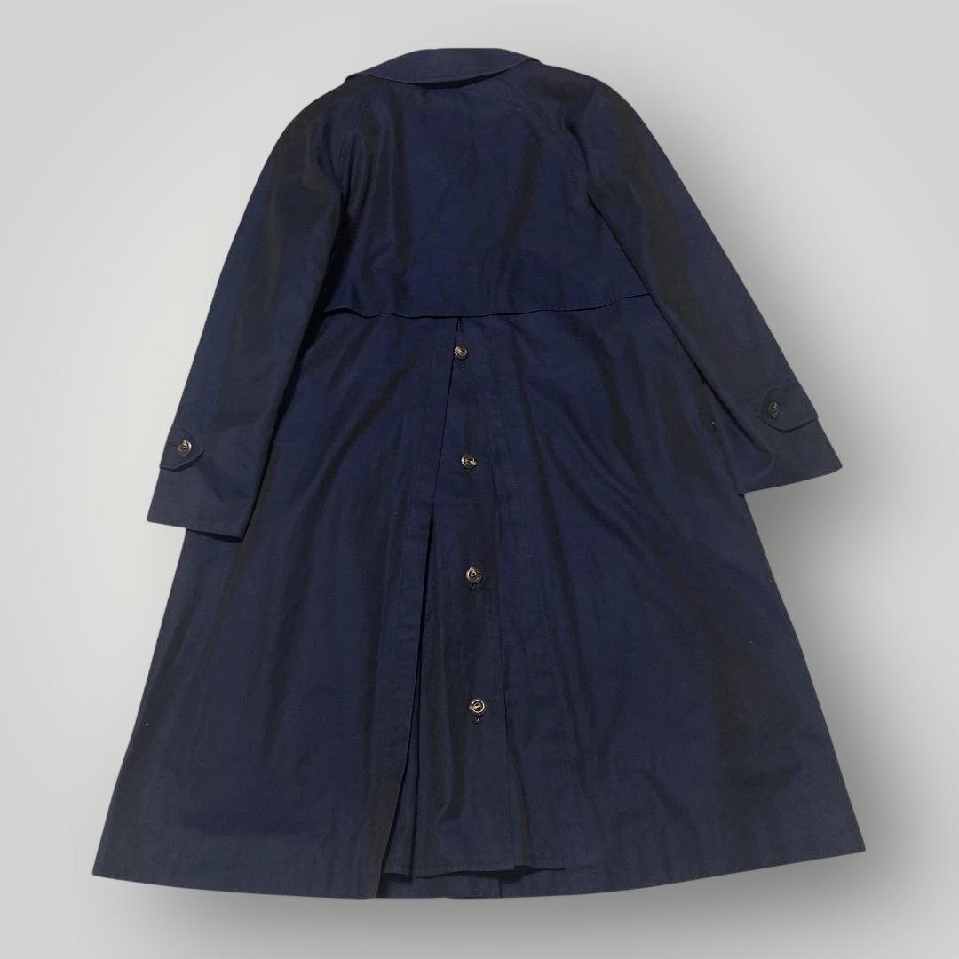 burberrys'ステンカラーコート ノバチェック 濃紺