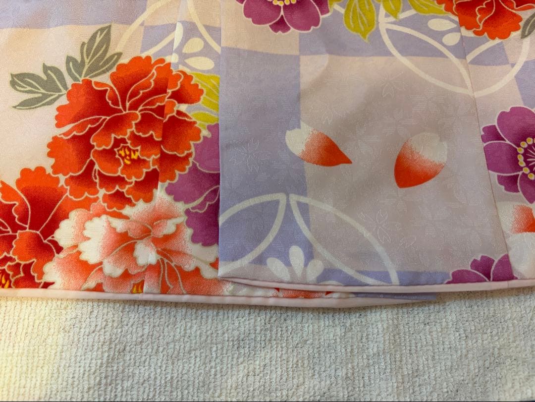 七五三★7才女の子用着物セット★115-125cm★髪飾り付き