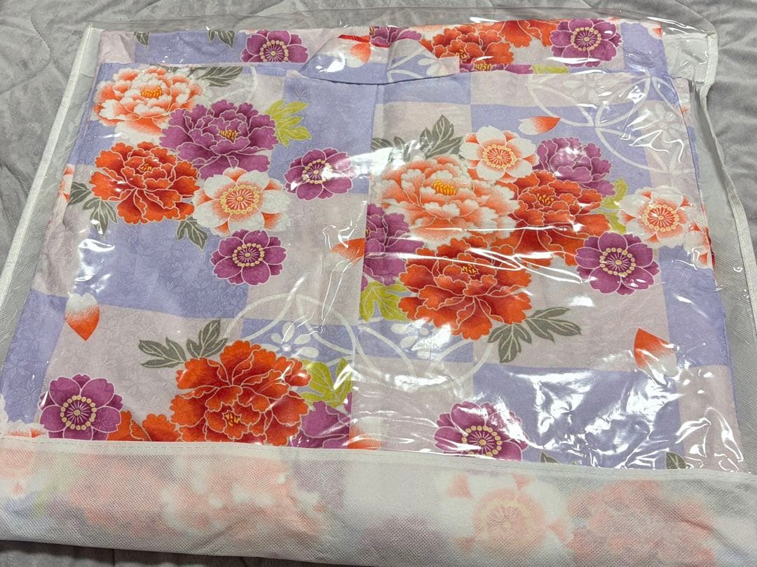 七五三★7才女の子用着物セット★115-125cm★髪飾り付き