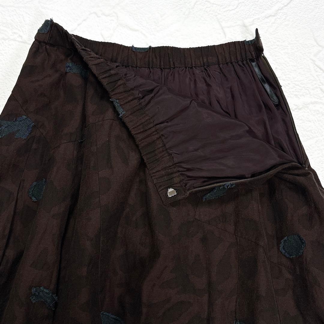 慈雨　センソユニコ　ロングスカート　40 バルーン　ジャガード　総柄　近年