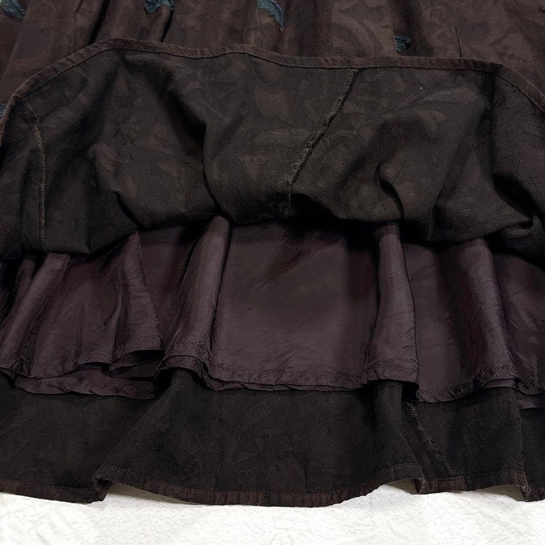 慈雨　センソユニコ　ロングスカート　40 バルーン　ジャガード　総柄　近年