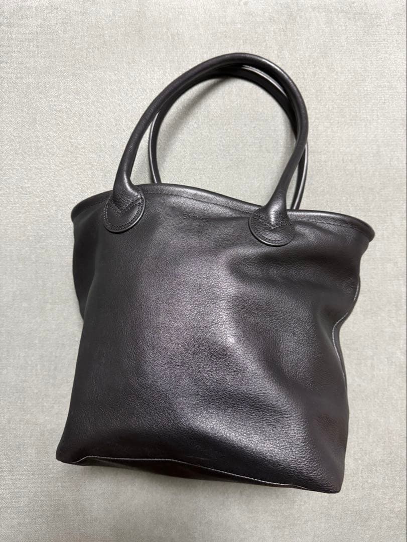 SHIPS 黒 レザートートバッグ