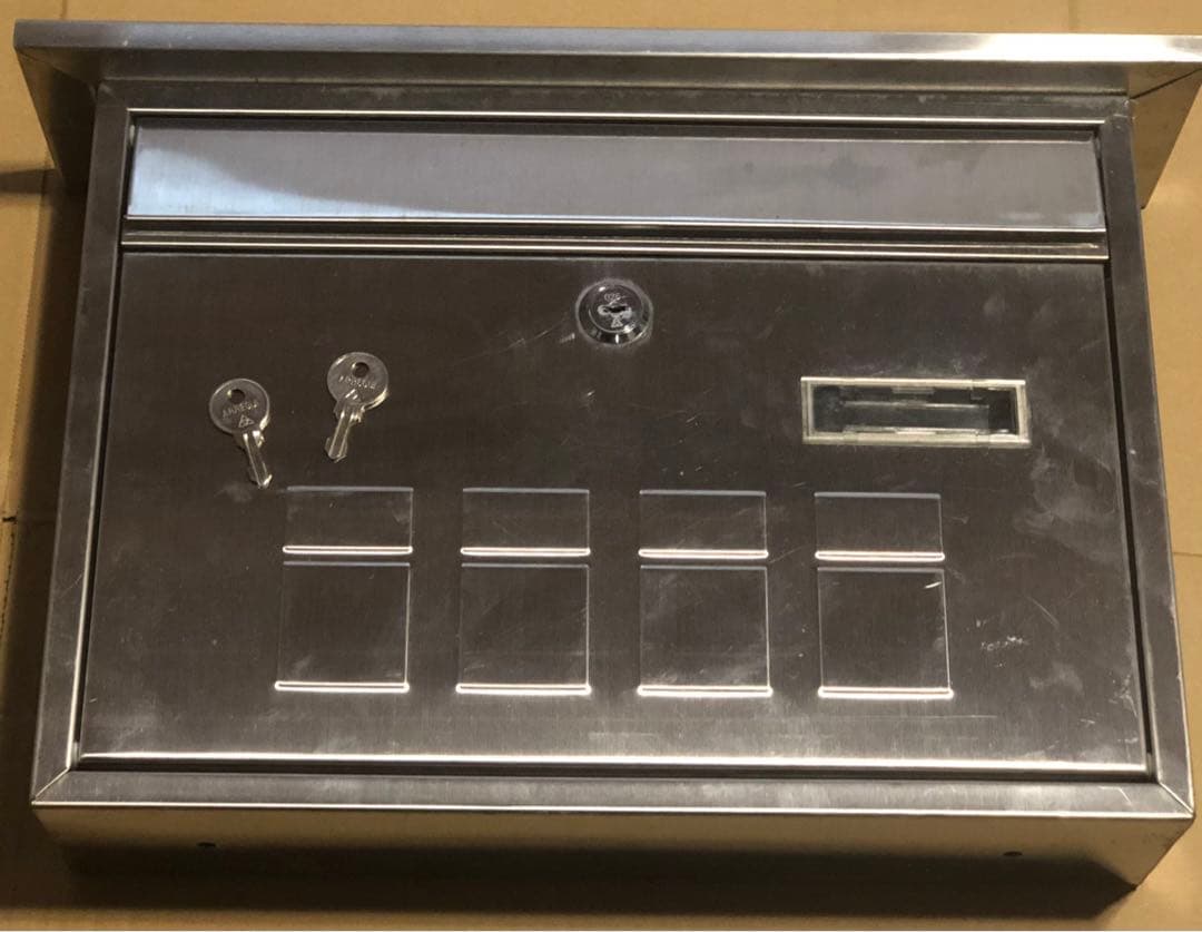 ステンレス郵便受箱 H260xW360xD85