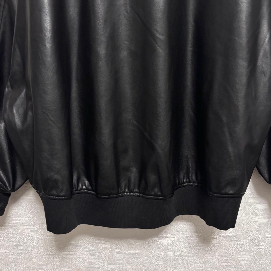 【PUMA】T7 オーバーサイズフェイクレザーボンバージャケット　ブラック　M