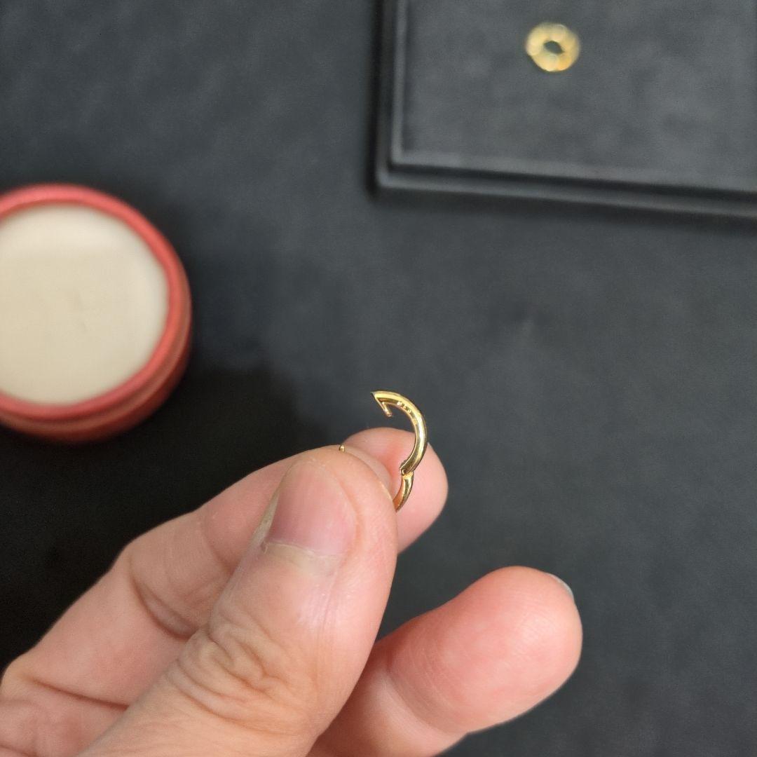 k18yg ダイヤモンド0.1✕2合計0.2 フープピアス