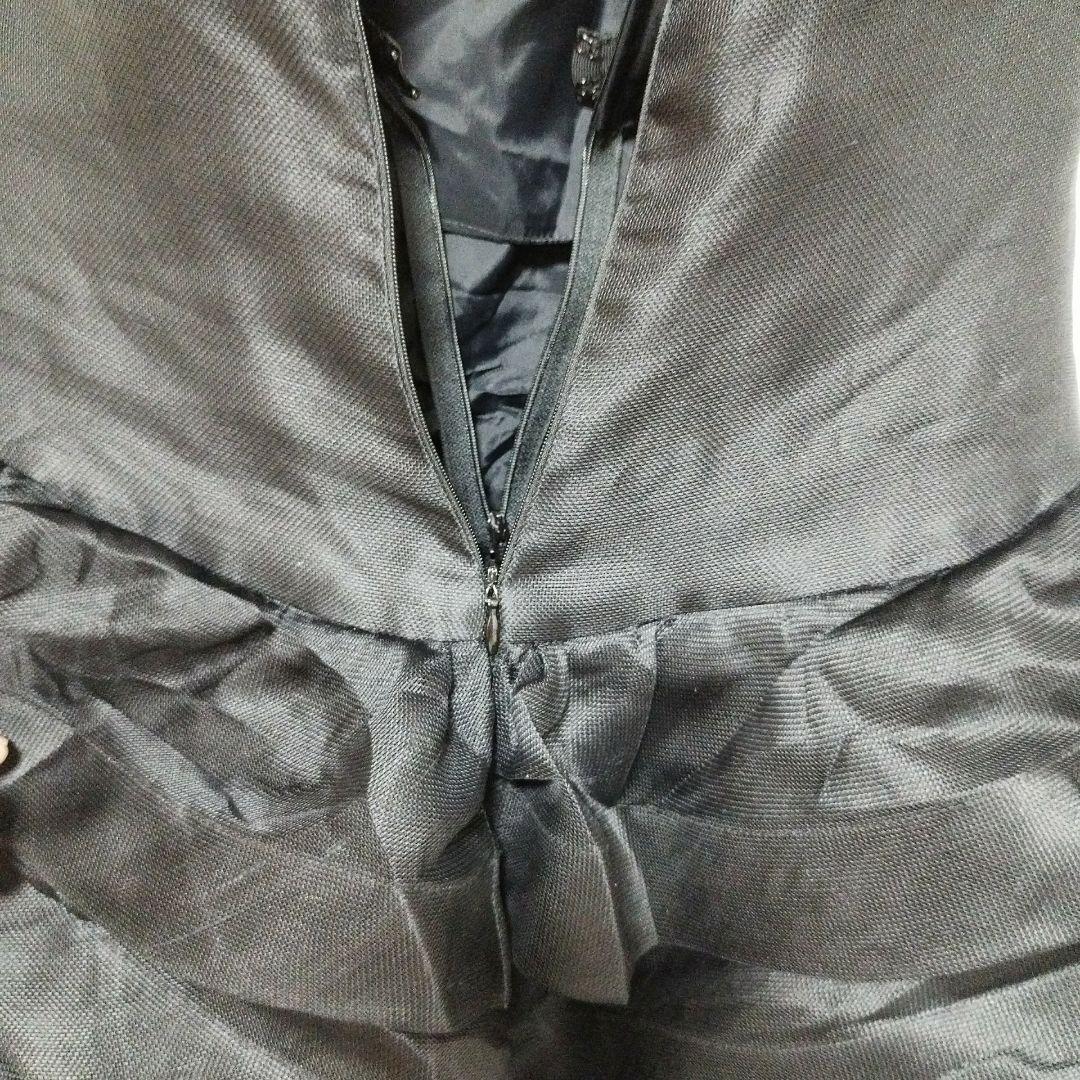 オスカーデラレンタ ドレス ブラック フリル アシンメトリー