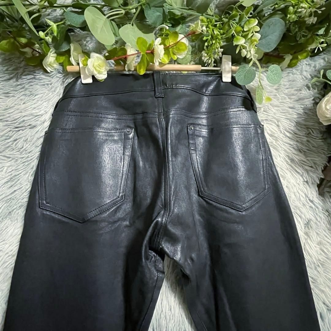 【希少】RALPH LAUREN RRL黒 羊革 レザーパンツ 27 バイカー