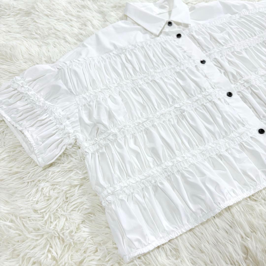 【新品未使用】ENFOLD エンフォルド　TIERED GATHER SHIRT