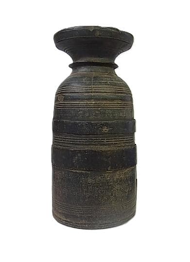 ★B0501★ネパール　古民具　木製ボトル　 タマン族　シェルパ族　アンティーク